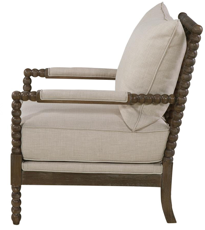Blanchett Cushion Back Accent Chair Beige and Natural