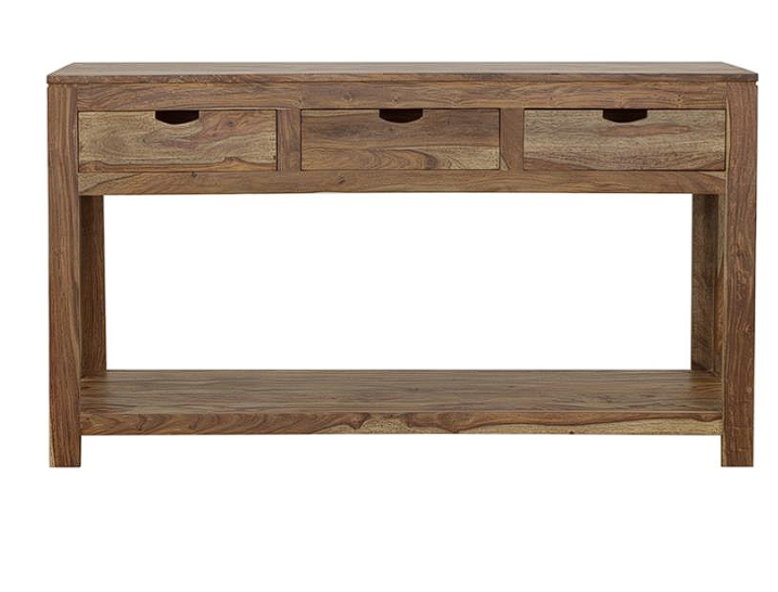 Esther 3-drawer Storage Console Table Natural Sheesham