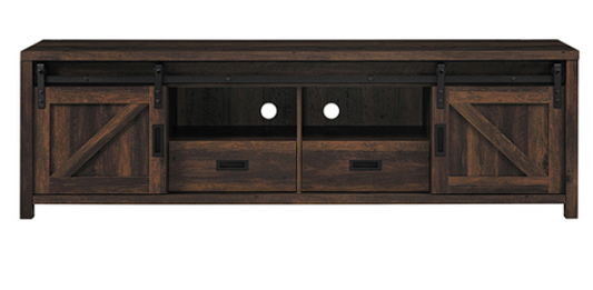 Madra Rectangular TV Console With 2 Sliding Doors