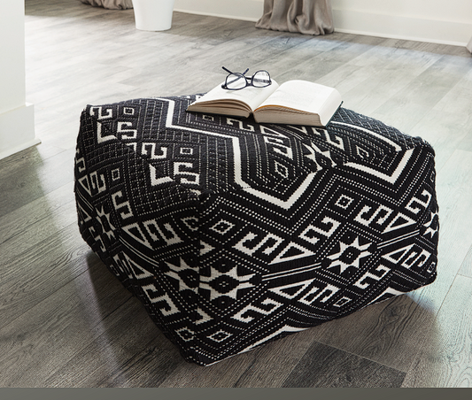 Ofira Accent Stool Black And White