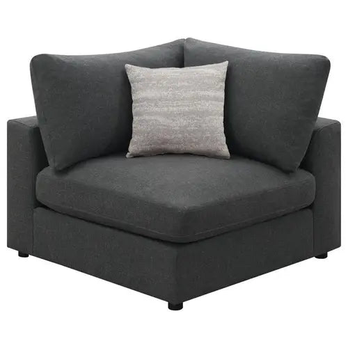 Serene 6-Piece Upholstered Modular Sectional Charcoal