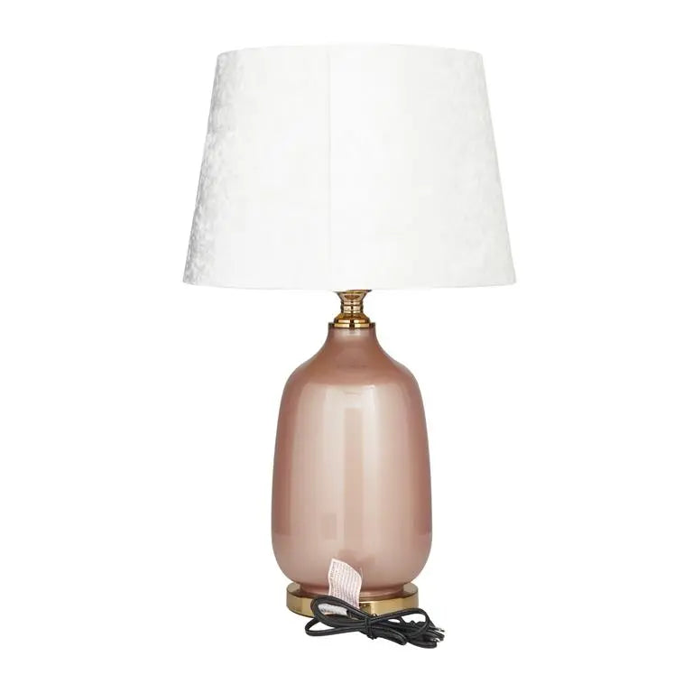 Pink Polyester Glam Table Lamp