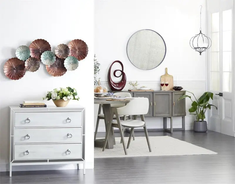 Brown Metal Rustic Floral Wall Decor