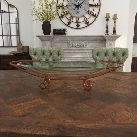 Brass Glass Modern Kitchen Serving Bowl