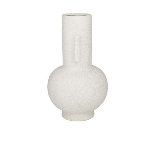 COSMOPOLITAN WHITE CERAMIC HANDMADE VASE