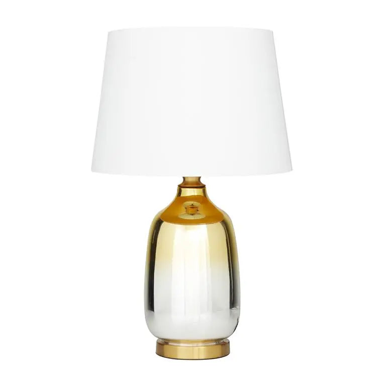 Gold Glass Glam Accent Lamp, 16" x 16" x 26"