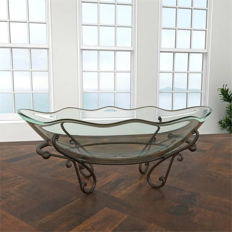 Copper Glass Traditional Kitchen Serving Bowl,