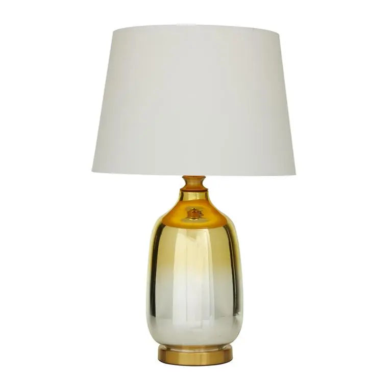 Gold Glass Glam Accent Lamp, 16" x 16" x 26"