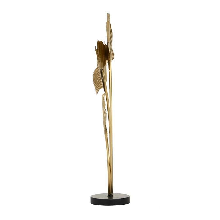 WHITE METAL LEAF SCULPTURE