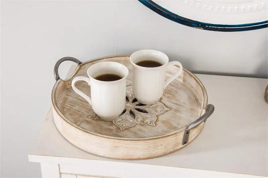 Brown Wood Vintage Tray,