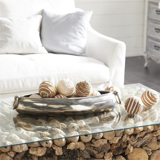 1 Pack White Dried Plant Handmade Orbs & Vase Filler With Varrying Designs