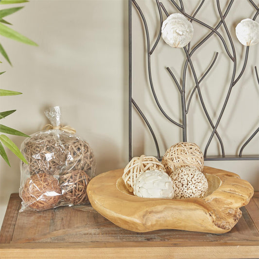 BROWN DRIED PLANT HANDMADE ORBS & VASE FILLER WITH VARYING DESIGNS