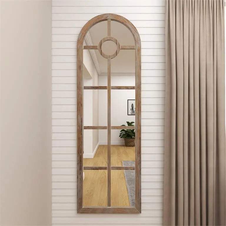 Brown Glass Coastal Wall Mirror