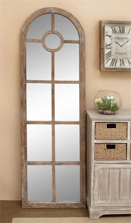 Brown Glass Coastal Wall Mirror