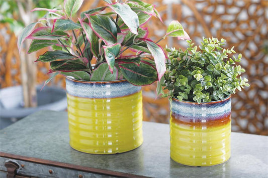 GREEN PORCELAIN HANDMADE INDOOR OUTDOOR PLANTER