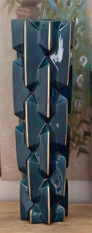 Teal Ceramic Modern Vase