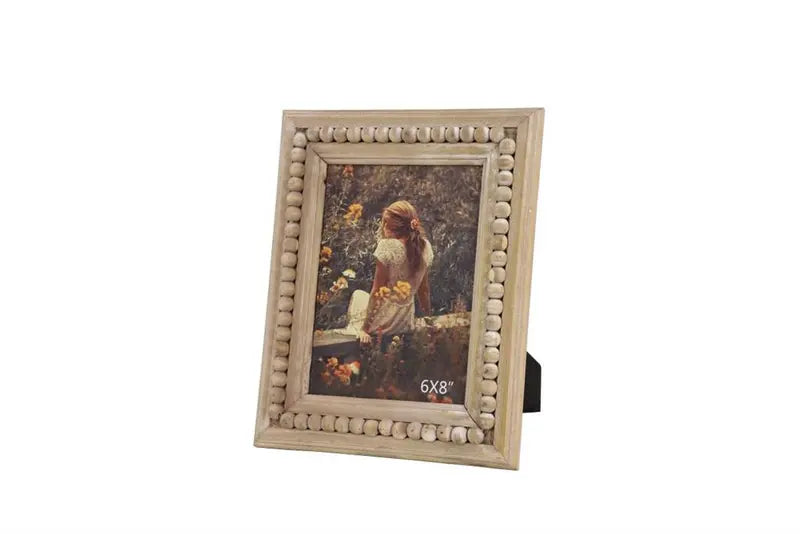 Light Brown Wood Bohemian Photo Frame