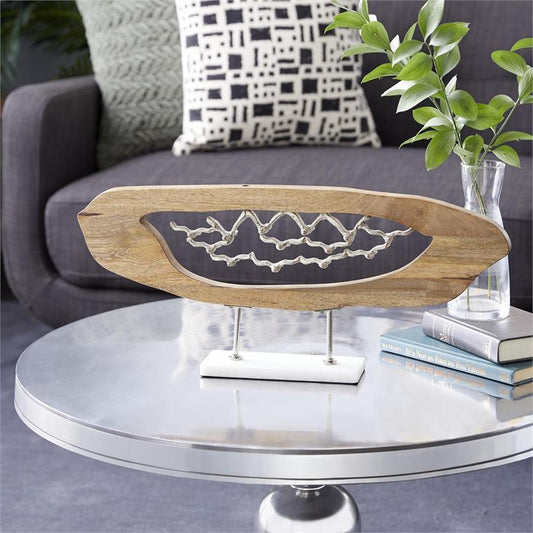 BROWN ALUMINUM SCULPTURE