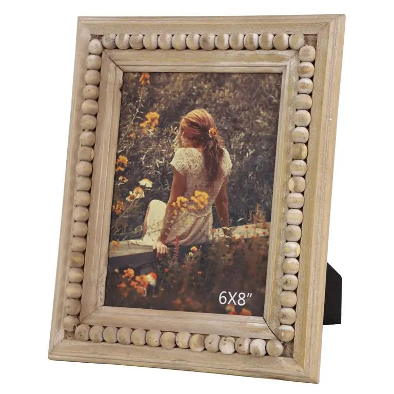 Light Brown Wood Bohemian Photo Frame