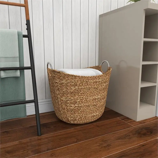 Brown Dried Plant Contemporary Storage Basket,
