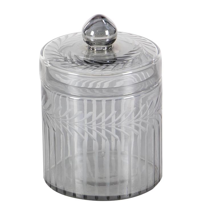 GRAY GLASS HANDMADE DECORATIVE JARS