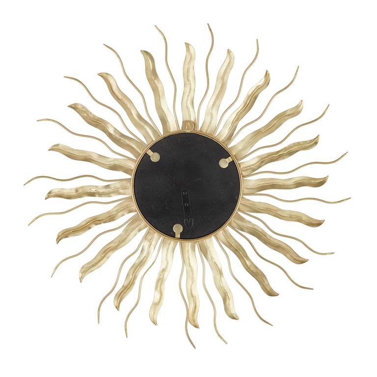 COSMOLIVING BY COSMOPOLITAN GOLD METAL STARBURST WALL MIRROR