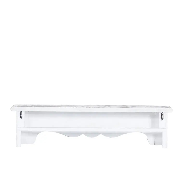 White Wood Vintage Wall Shelf