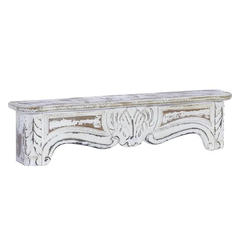 White Wood Vintage Wall Shelf