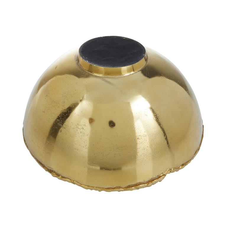GOLD ALUMINUM DECORATIVE BOWL
