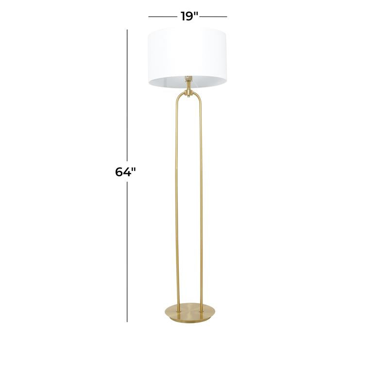 COSMOPOLITAN GOLD METAL PAPER CLIP FLOOR LAMP