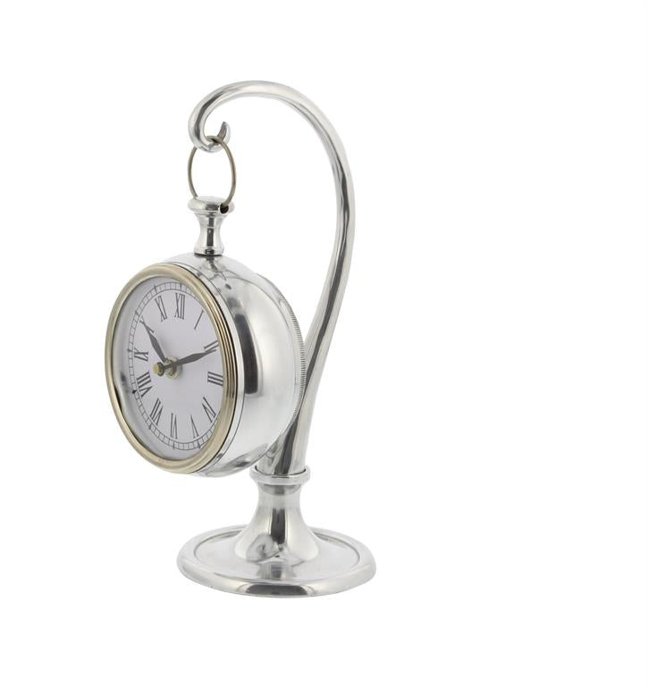 SILVER ALUMINUM PENDULUM CLOCK
