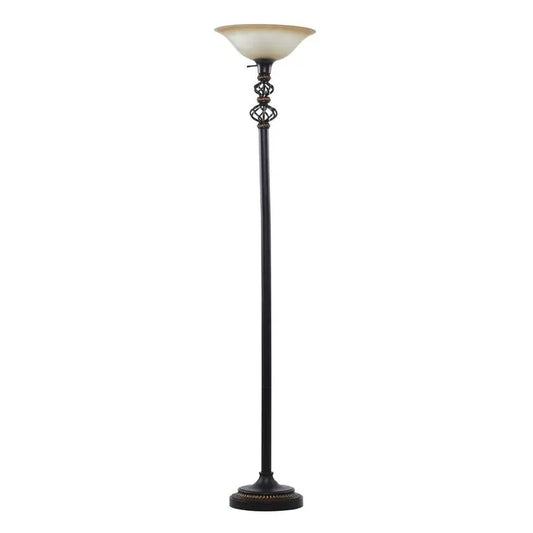 Black Metal Traditional Floor lamp Torchiere