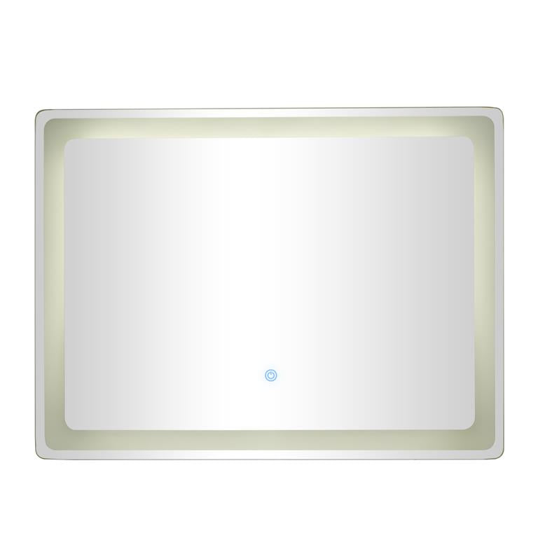 SILVER GLASS LED MIRROR