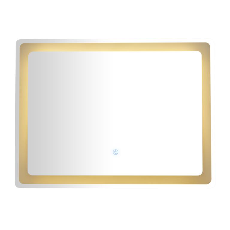 SILVER GLASS LED MIRROR