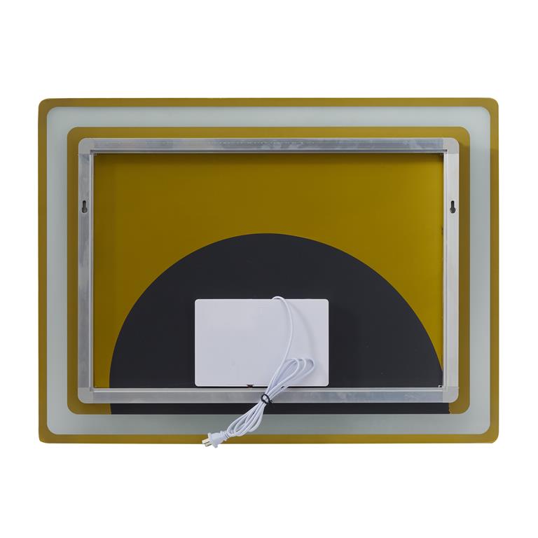 SILVER GLASS LED MIRROR