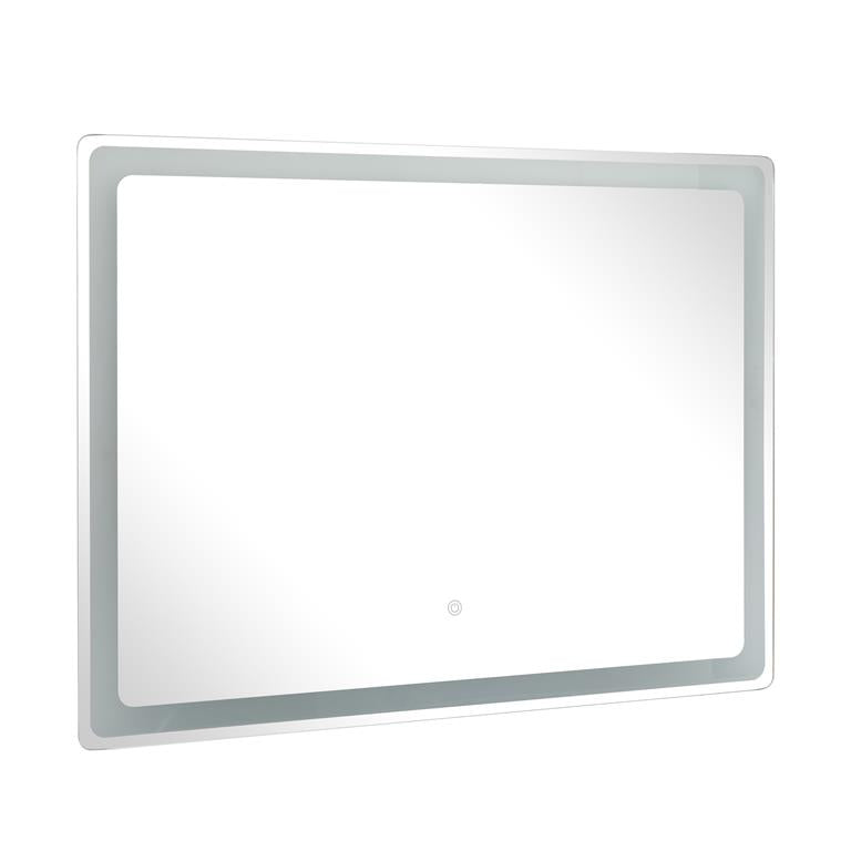 SILVER GLASS LED MIRROR,