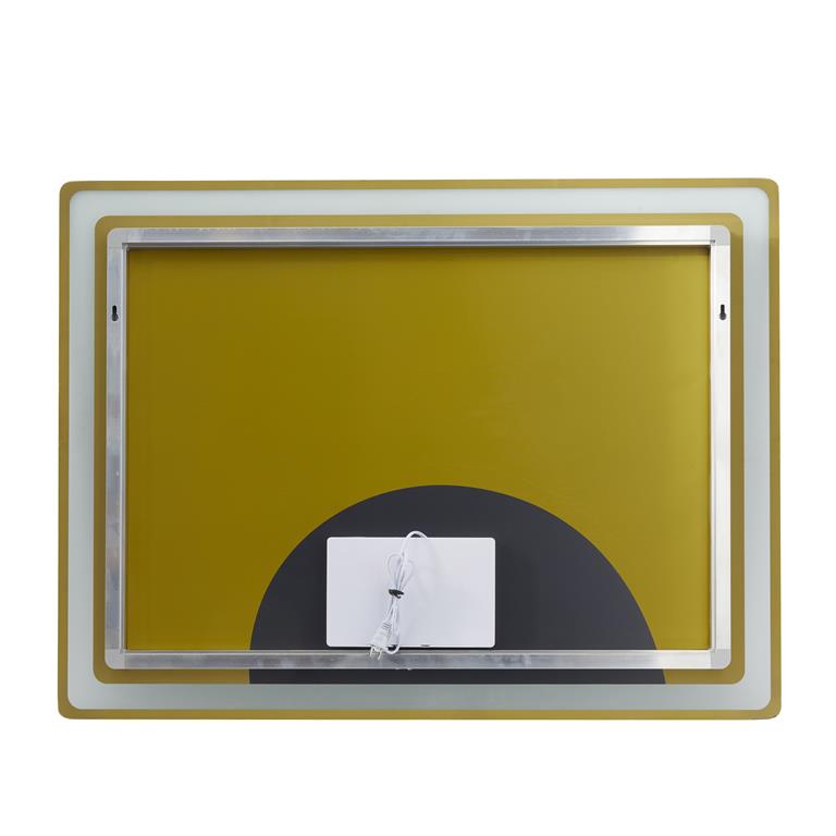 SILVER GLASS LED MIRROR,
