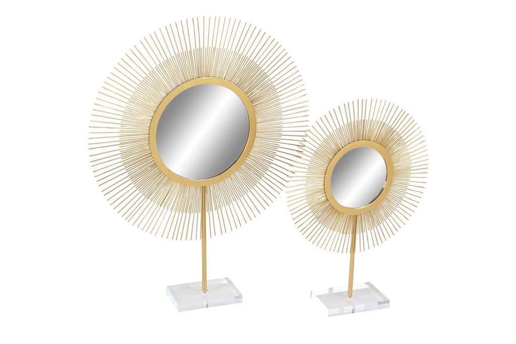 GOLD METAL GLAM GEOMETRIC SCULPTURE