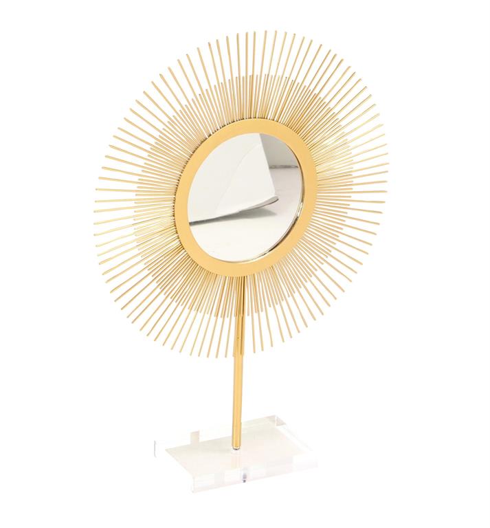 GOLD METAL GLAM GEOMETRIC SCULPTURE