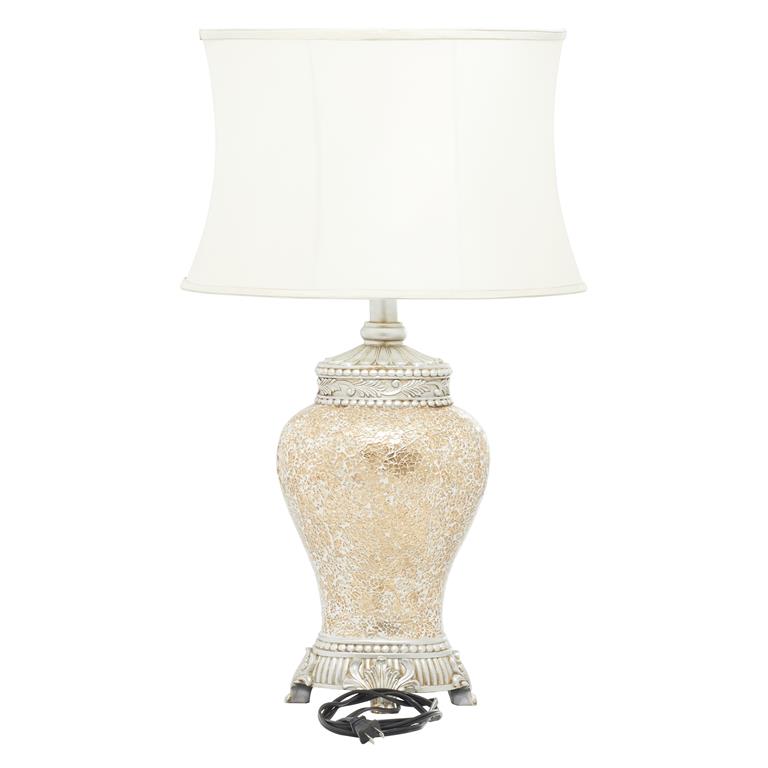 BRONZE GLASS TABLE LAMP