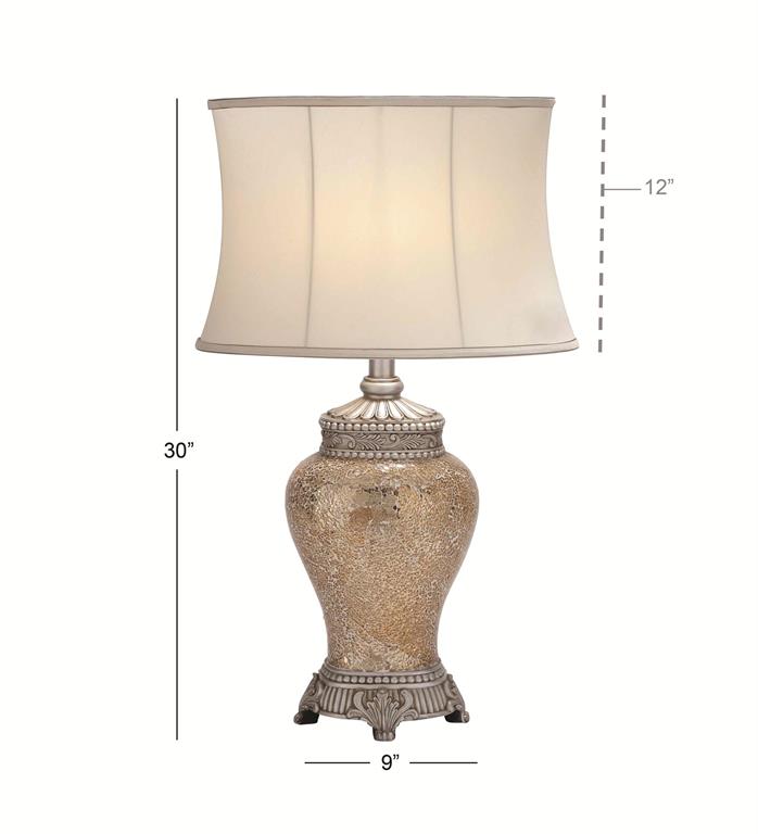 BRONZE GLASS TABLE LAMP