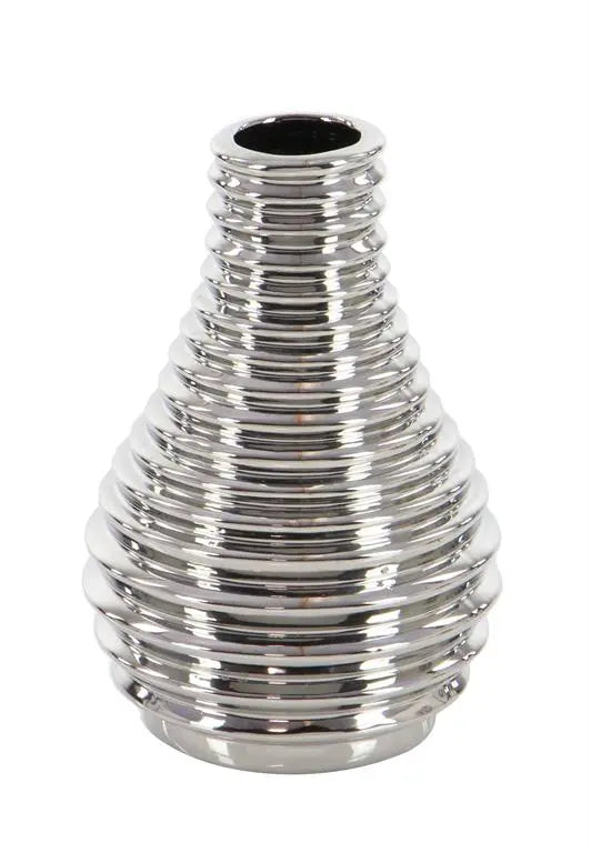 Silver Ceramic Modern Vase