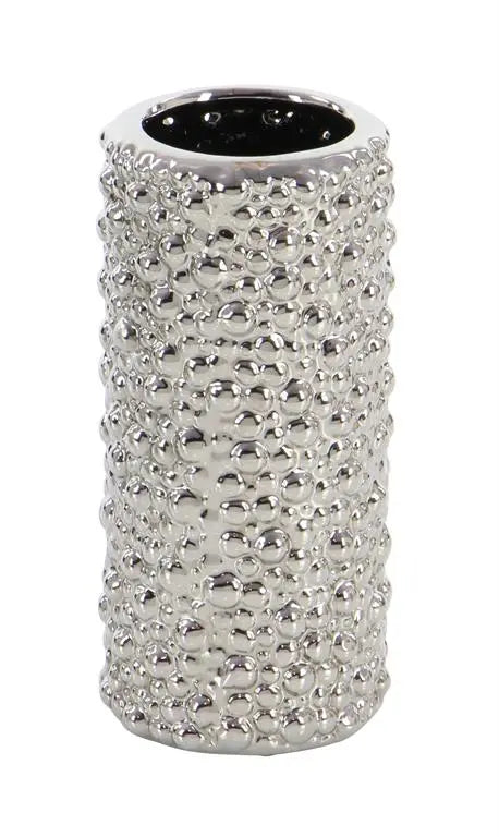Silver Ceramic Modern Vase