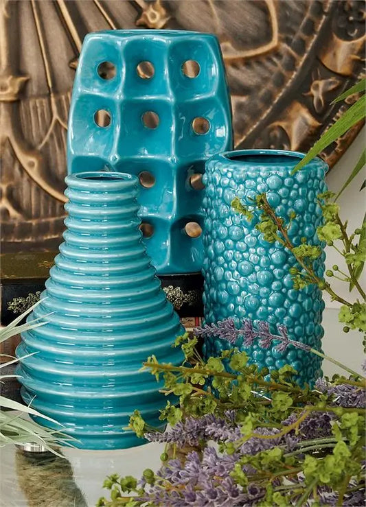 Blue Ceramic Modern Vase