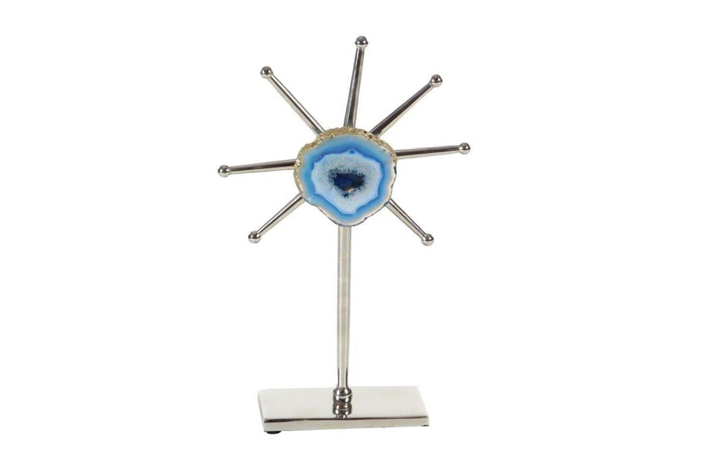 BLUE ALUMINUM GLAM SCULPTURE