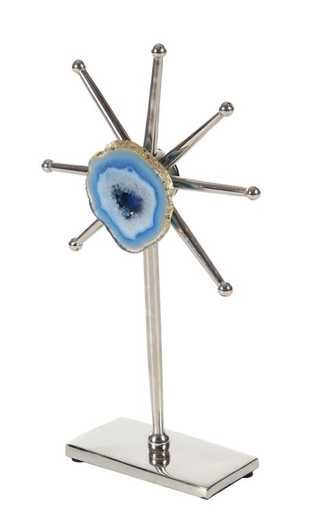 BLUE ALUMINUM GLAM SCULPTURE
