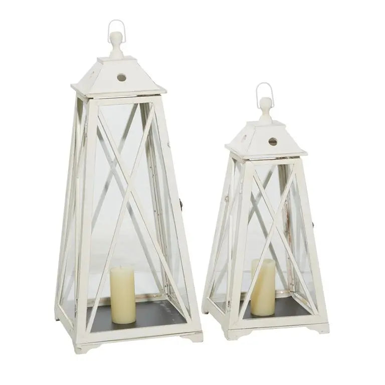 Cream Metal Coastal Lantern