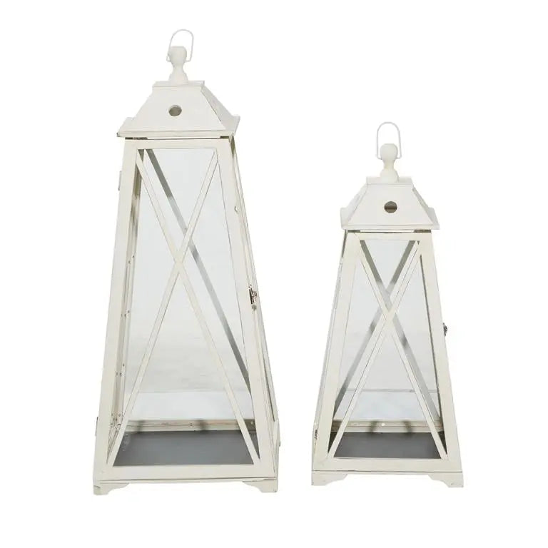 Cream Metal Coastal Lantern