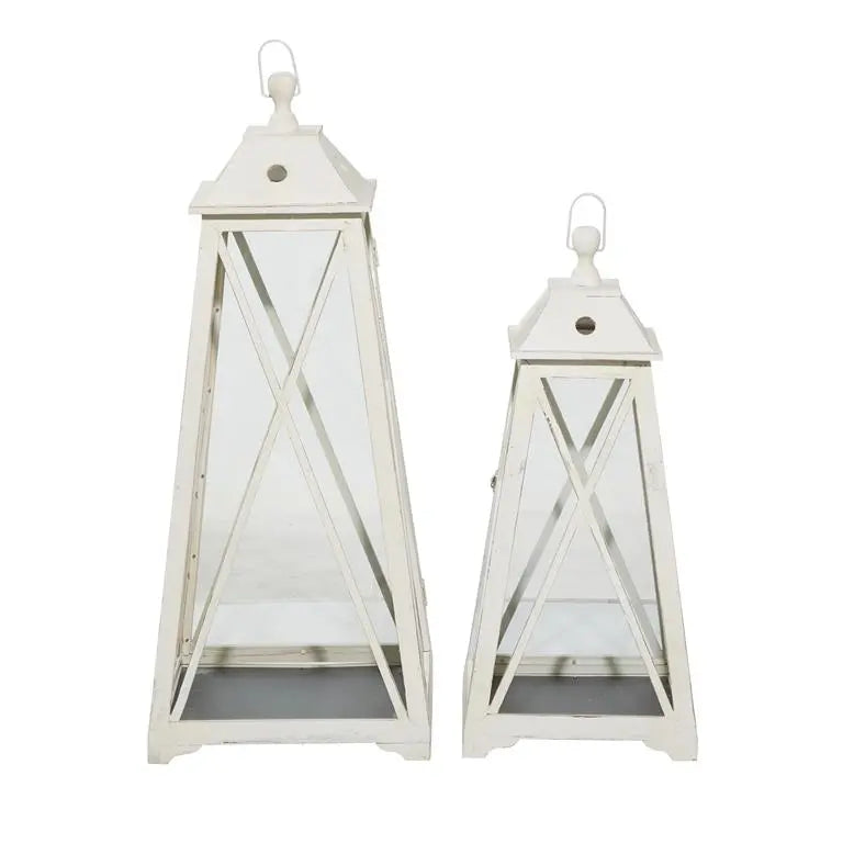 Cream Metal Coastal Lantern