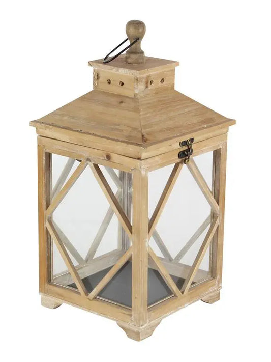 Brown Wood Coastal Lantern,